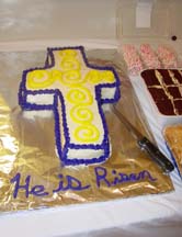 Cake with King of Peace logo