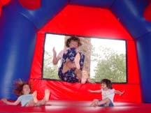 the Halls in the moon bounce