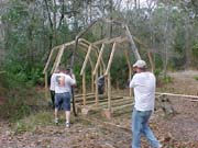 Putting trusses in place