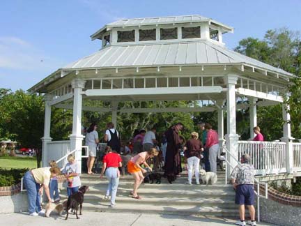The service was held in the gazebo at the waterfront park