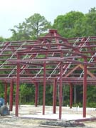 steel frame for the church entrance