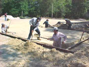 preparing the monolithic slab and footers
