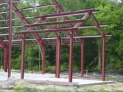 steel for the preschool's covered entrance