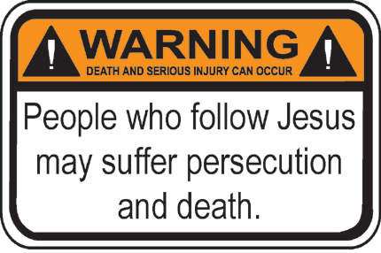 Christian warning label created by the Rev. Frank Logue