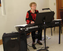 Carol plays for our worship