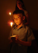 candle light worship at the Easter Vigil