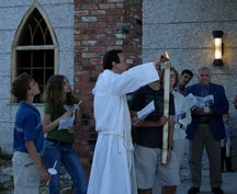 Lighting the Paschal candle