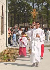 Jason White leads the procession