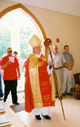 the Bishop enters the church