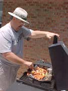 Mike Gross at the grill