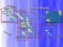 Click for a larger version of this map of the Solomon Islands