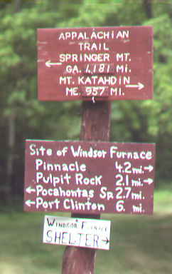 sign on the Appalachian Trail