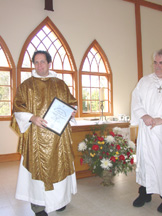 Father Frank with the Troop 226 charter