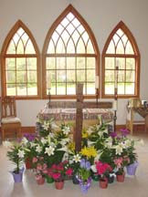 altar before the service