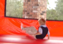 In the moon bounce