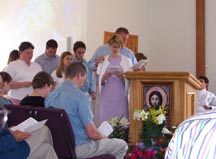Those being confirmed, Received and reaffirming their faith