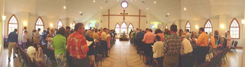Panorama during Easter worship