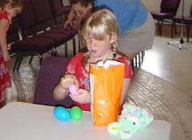 opening eggs