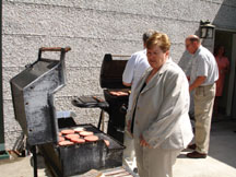 Grilling burgers and hot dogs