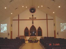 the sanctuary setup for the vigil