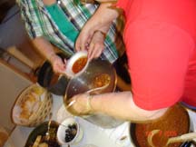 serving soup