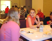 talking during dinner